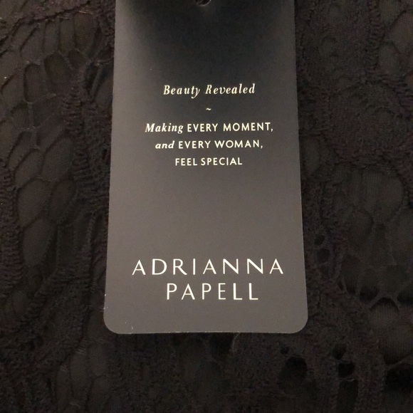 Adrianna Papell 3/4 sleeve black lace top NWT - Picture 6 of 7